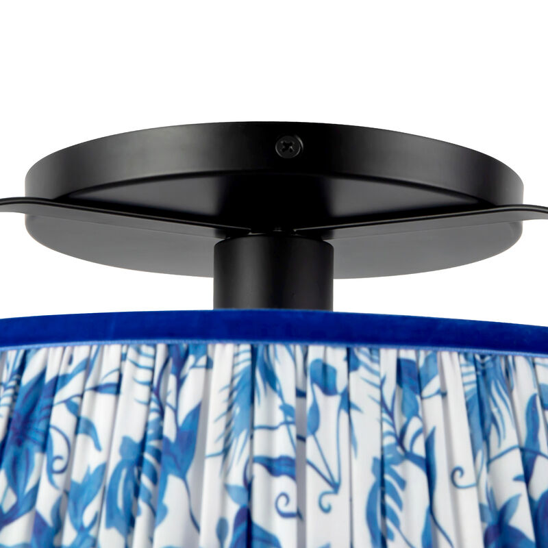 Scout 13 in Semi Flush Mount with Patterned Pleated Shade image number 4