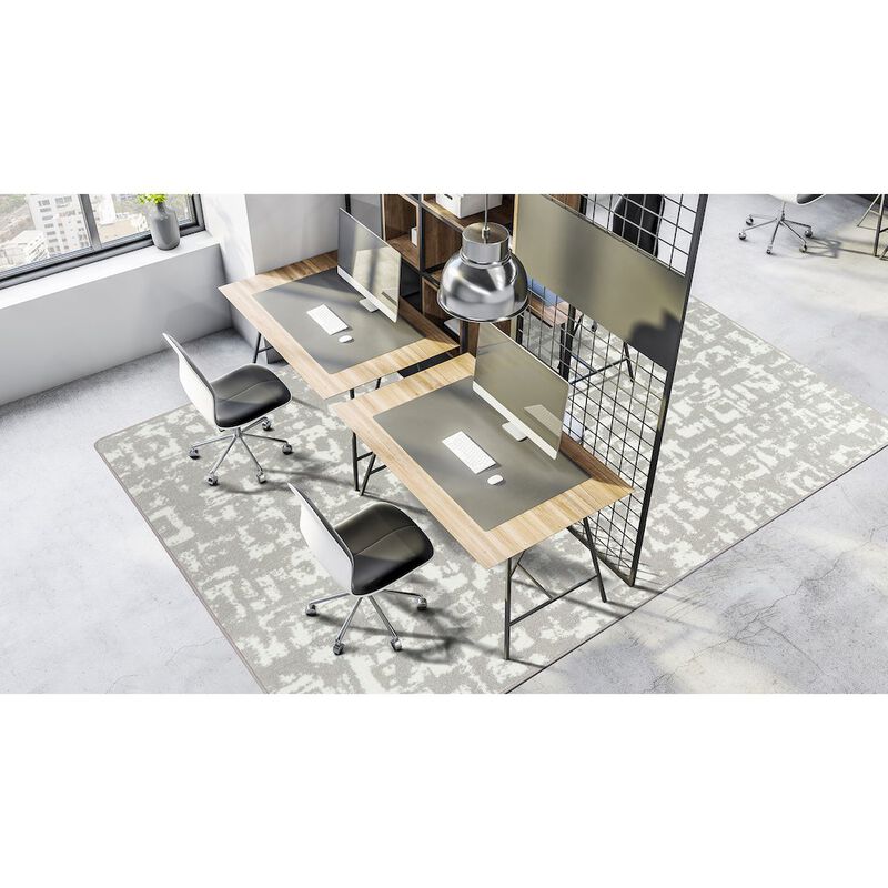 Joy Carpets WorkSpace Block Print  Area Rug