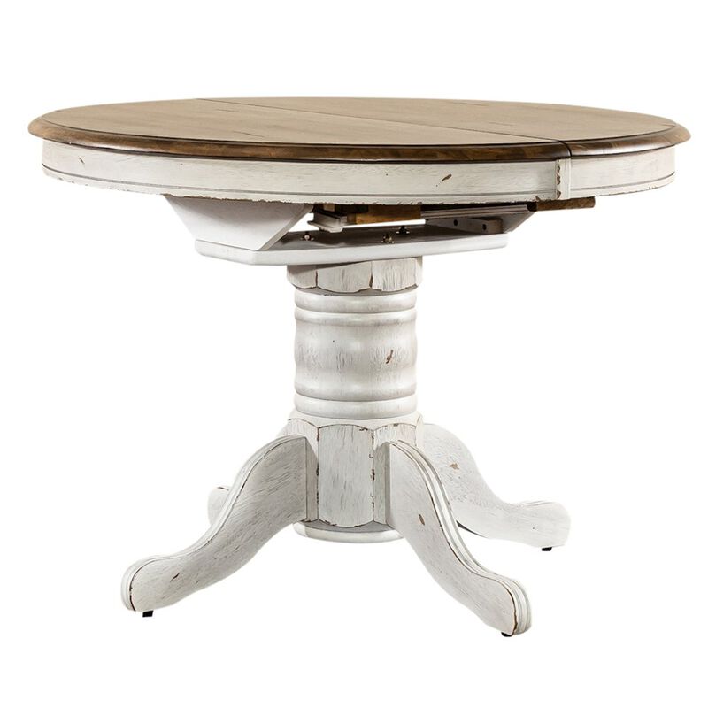 Liberty Furniture Pedestal Table Set- White in Rubberwood Solids image number 0
