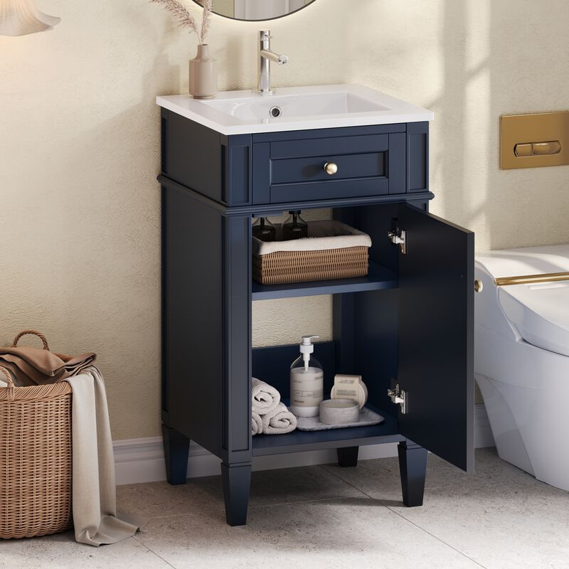 Freestanding Single Bathroom Vanity Set image number 5
