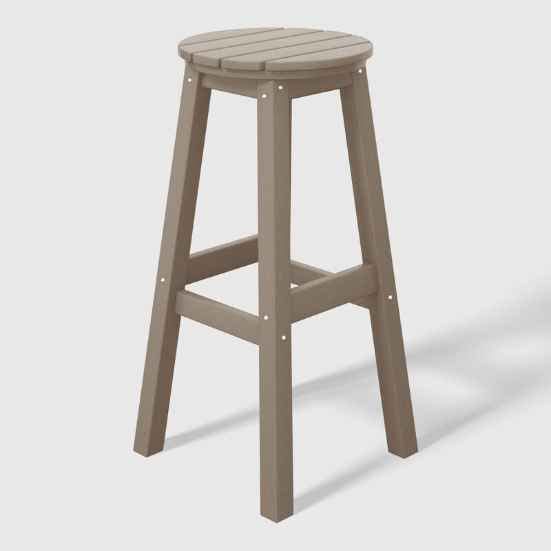 WestinTrends 29" HDPE Outdoor Patio Round Bar Stool
