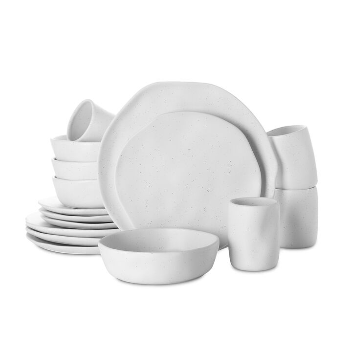 Stone by Mercer Project Hekonda Debossed Stoneware 16 Piece Dinnerware Set