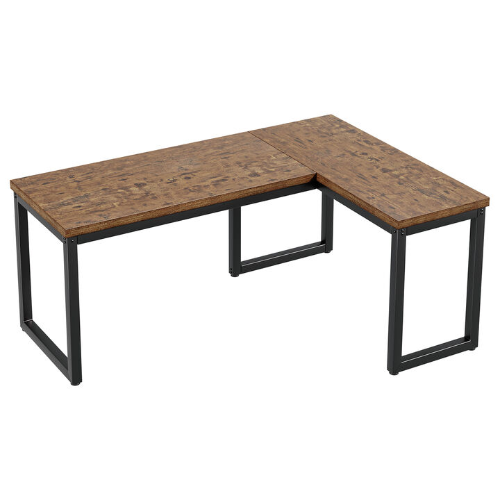 66 Inch L Shaped Computer Desk, 1.2 Inch Extra-Thick Desktop,Gaming Writing Work for Home Office