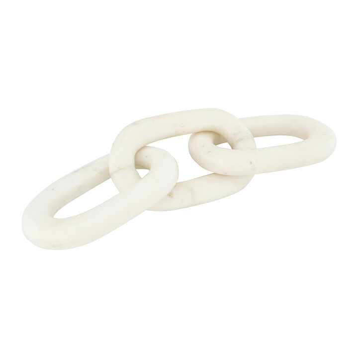 13"L Decorative Marble Chain Link Figurine