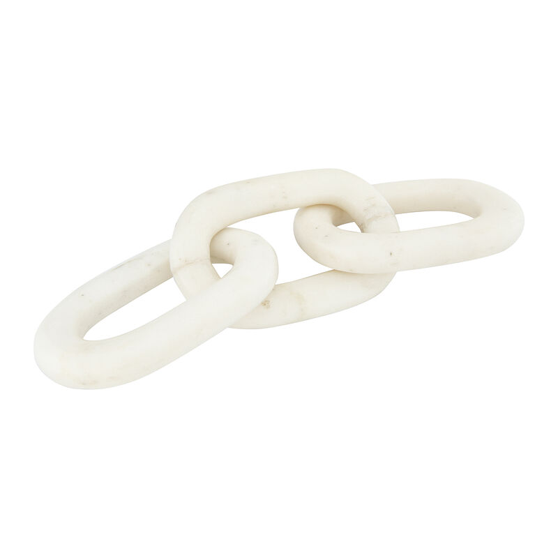 13"L Decorative Marble Chain Link Figurine image number 1