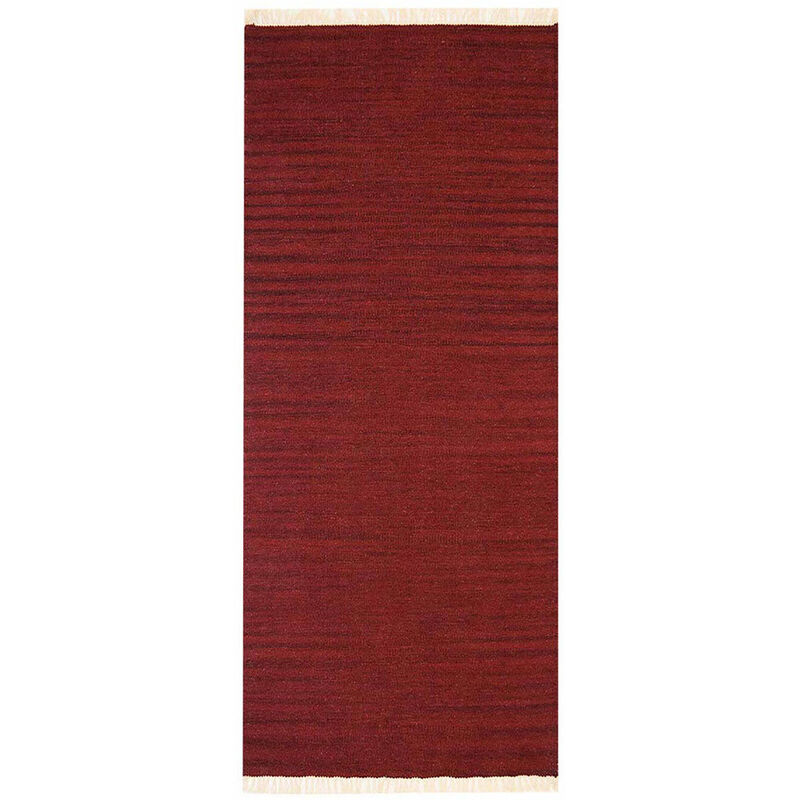 RUGSOTIC CARPETS HAND WOVEN FLAT WEAVE KILIM WOOL ECO-FRIENDLY AREA RUGS  - Runner Shape, Solid Plain Design, Low Pile  Handmade Rugs for Living Room, Bed Room (D00111) image number 0