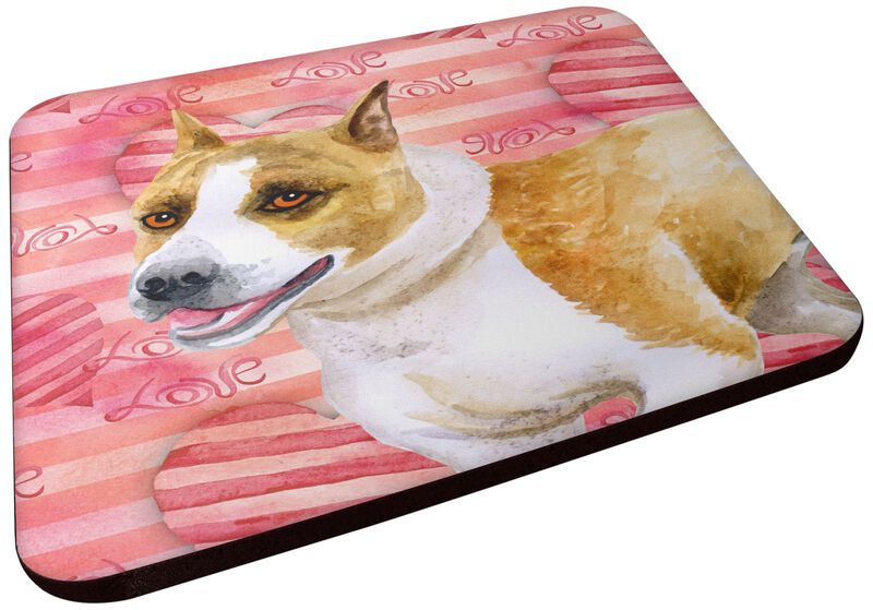 Caroline's Treasures American Staffordshire Love Decorative coasters, Multicolor