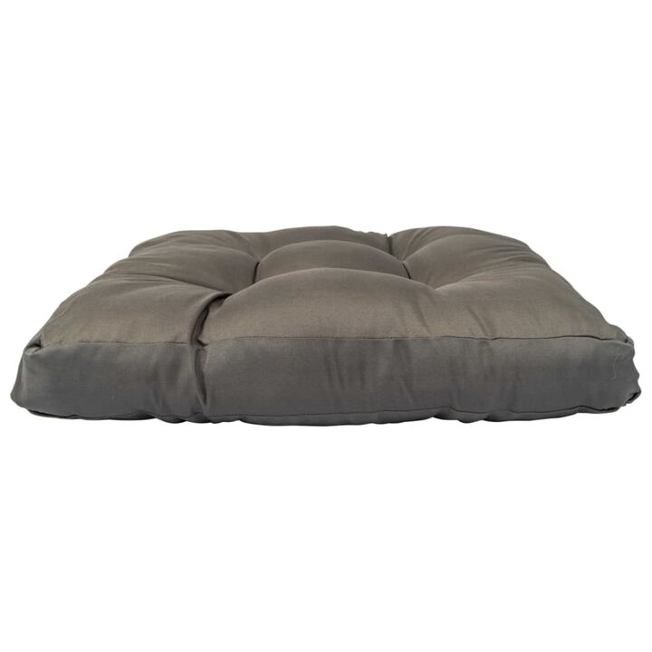 vidaXL Pallet Cushion Gray 22.8"x22.8"x3.9" Polyester