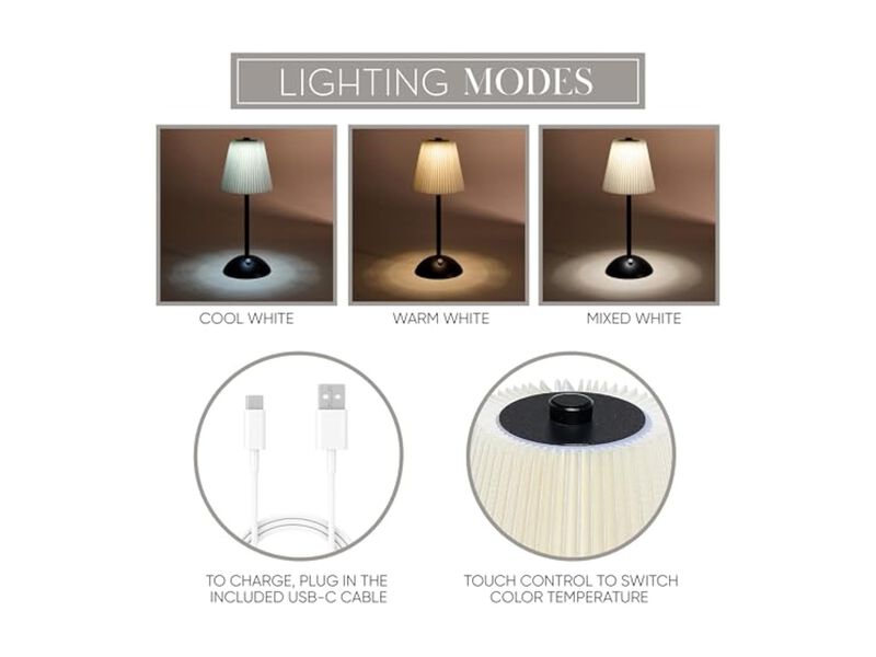 Modern Desk Lamp For Bedroom Desk Restaurant Black image number 3