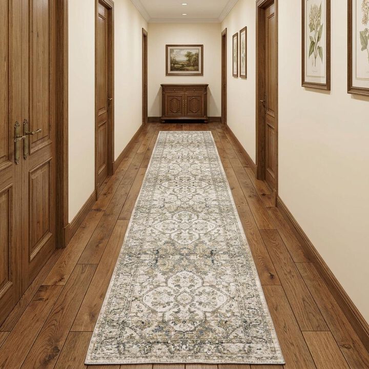 HomeRoots Medallion Runner Rug