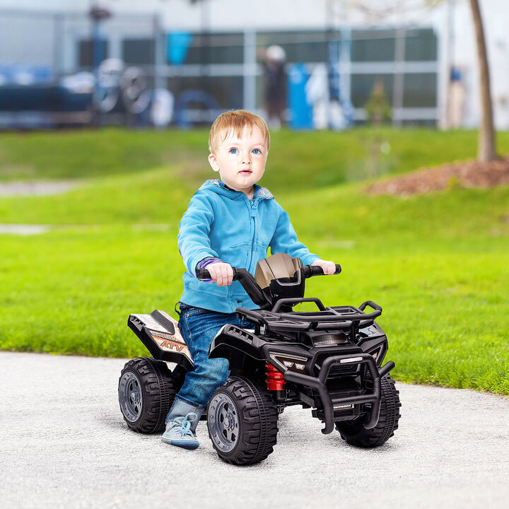 BreeBe 6V Battery Powered Electric ATV, Quad Four Wheeler Ride On Toy Car w/ LED Headlights