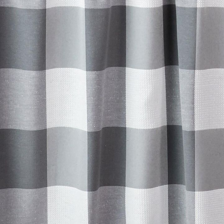 SKL Home By Saturday Knight Ltd Grandin Tier Curtain Pair - 57X36", Gray/White