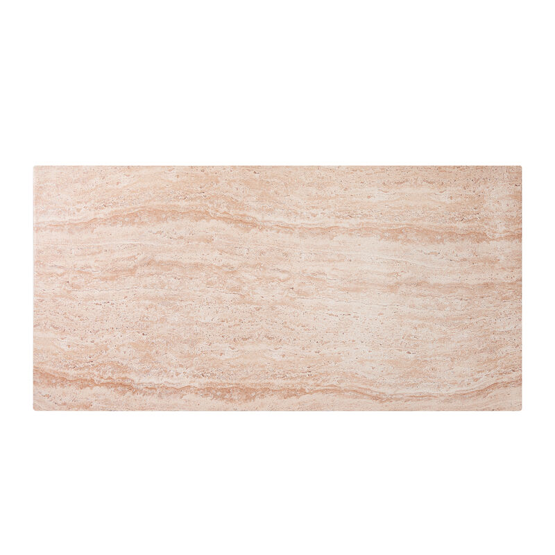 Christopher Knight Home Aherne 43.5" Patio Rectangular Lightweight Concrete Coffee Table image number 5