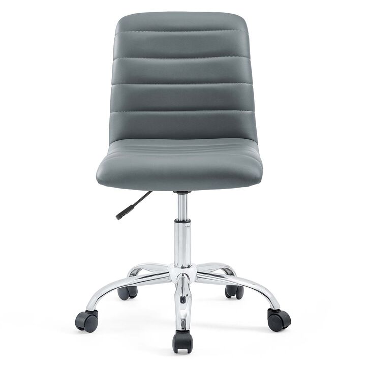 Modway Furniture - Ripple Armless Mid Back Vinyl Office Chair Bright Green
