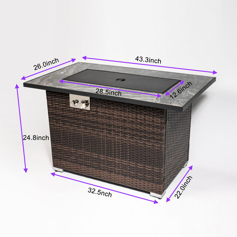 Streamdale Propane Fire Table with Ceramic Tabletop image number 4
