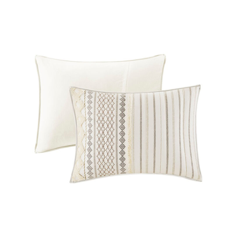 Gracie Mills Modesto 3 Piece Tufted Chenille Geometric Cotton Coverlet Set