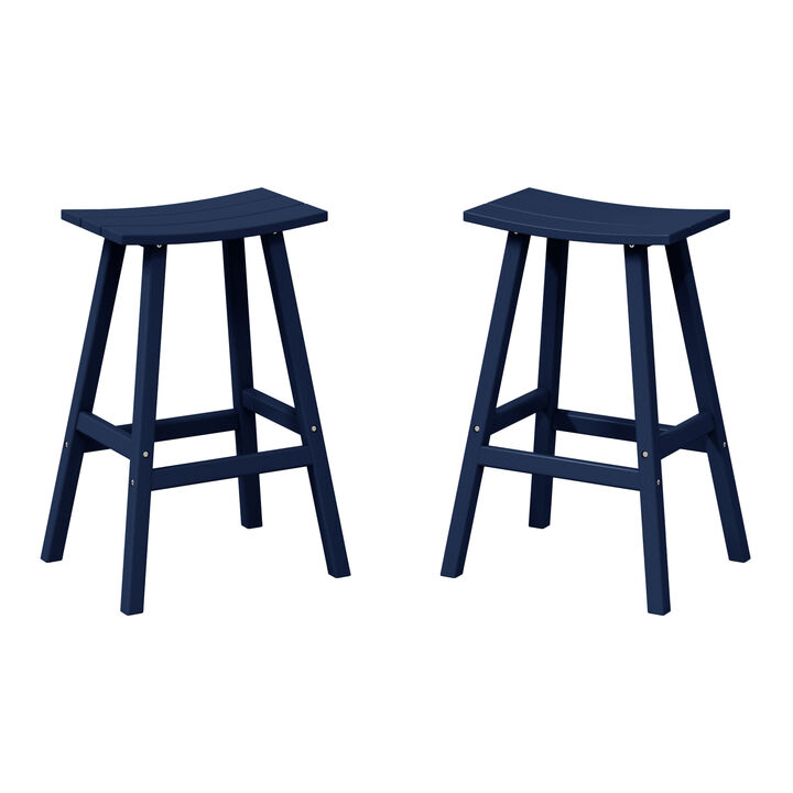 WestinTrends 2 piece set of 29" height Outdoor / Patio Saddle bar stools