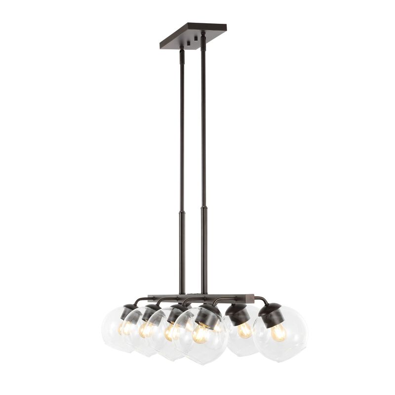 Julian Farmhouse Bohemian Iron/Glass Linear LED Pendant