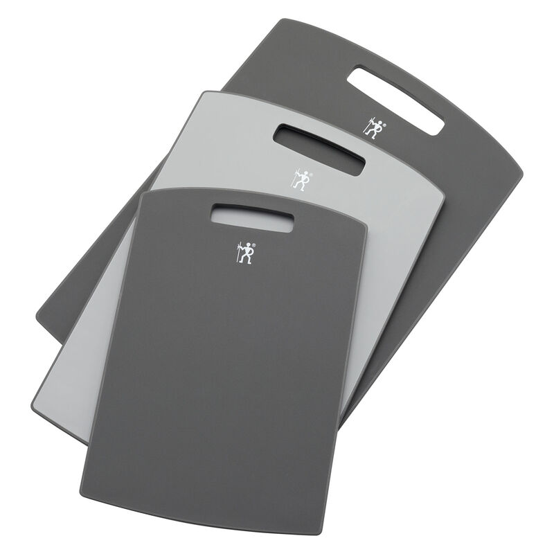 Henckels 3-pc Plastic Cutting Board Set - Grey