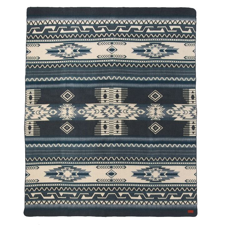 Ultra Soft Blue Tone Southwest Handmade Blanket