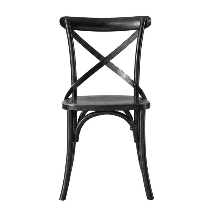Solid Wood Dining Side Chair with Cushioned Seat for Dining Room, White