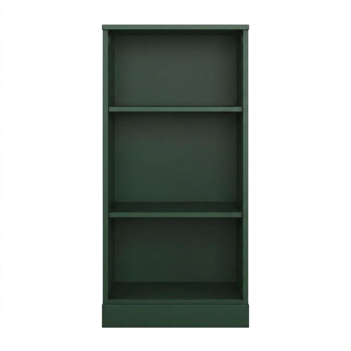 HomeRoots Solid Wood Adjustable Three Tier Library Bookcase