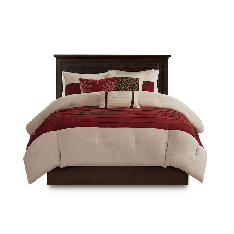 Gracie Mills Bryony 7-Piece Microsuede Comforter Set