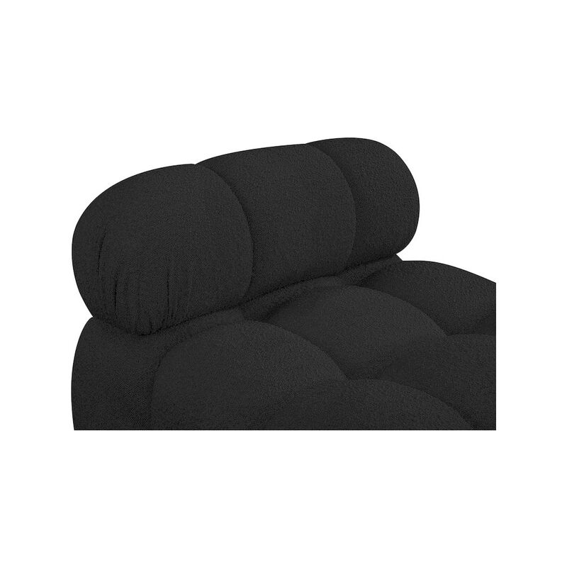 Meridian Furniture Ames Black Boucle Fabric Armless