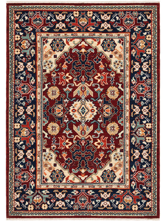 Lilihan 3'3" x 5' Red Rug