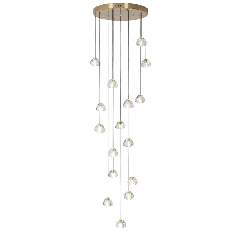 118" Long Chandelier Large Hanging  Crystal Lighting for Stairs High Ceiling image number 0