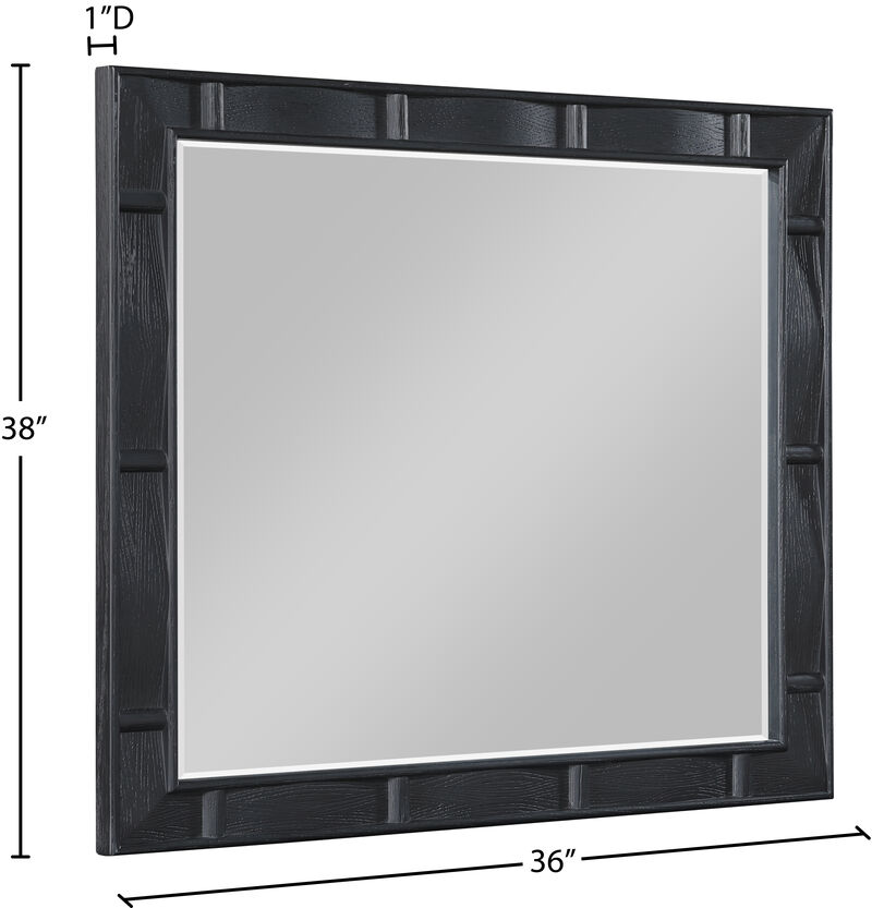 Meridian Furniture Weave Black Mirror image number 6