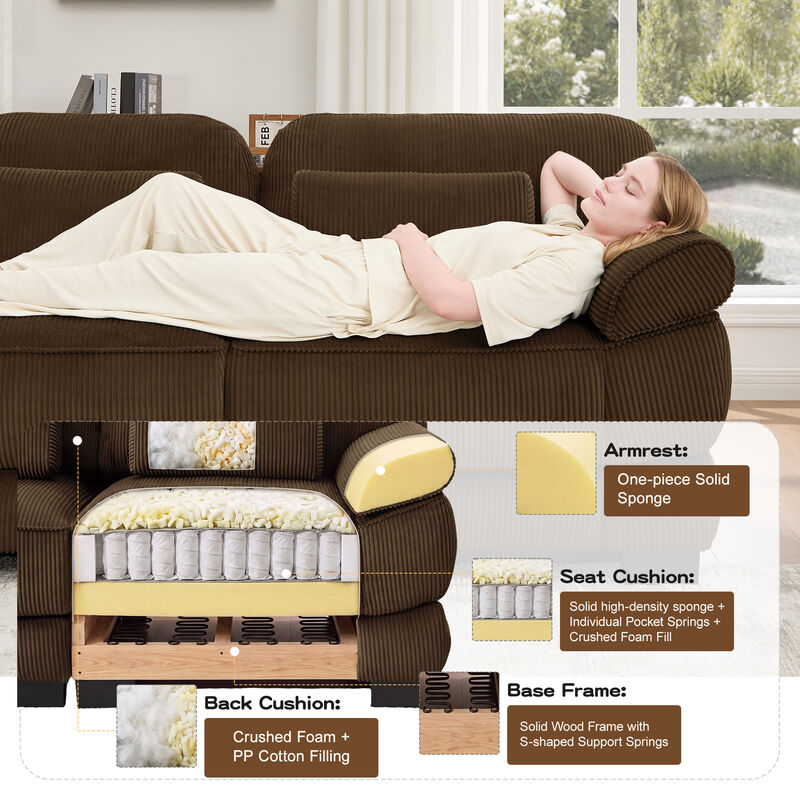 Rongir 2-Seater Sofa with Ottoman image number 3