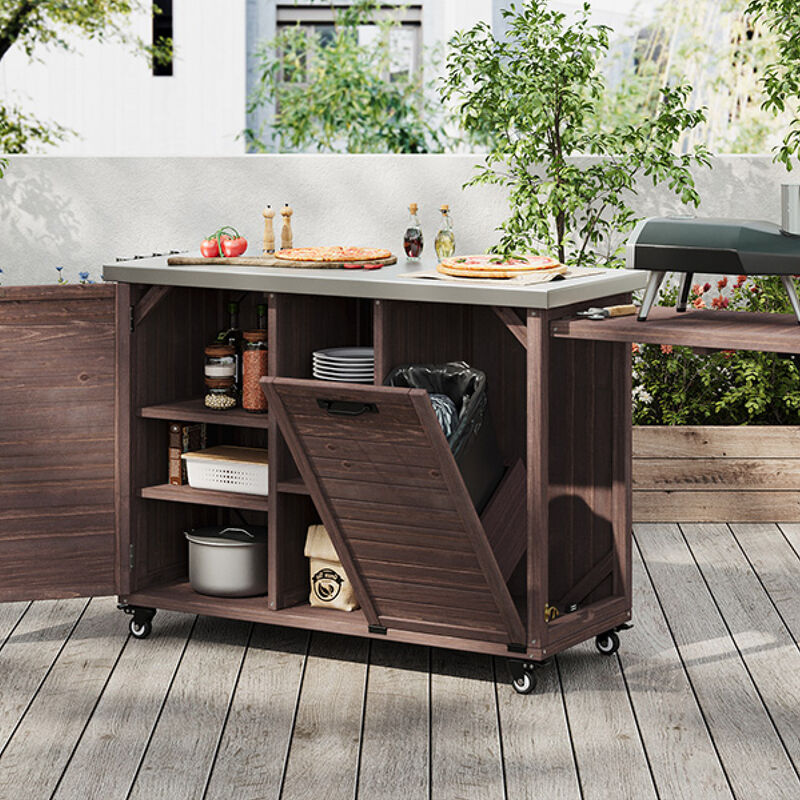 Large Outdoor Kitchen Island image number 9