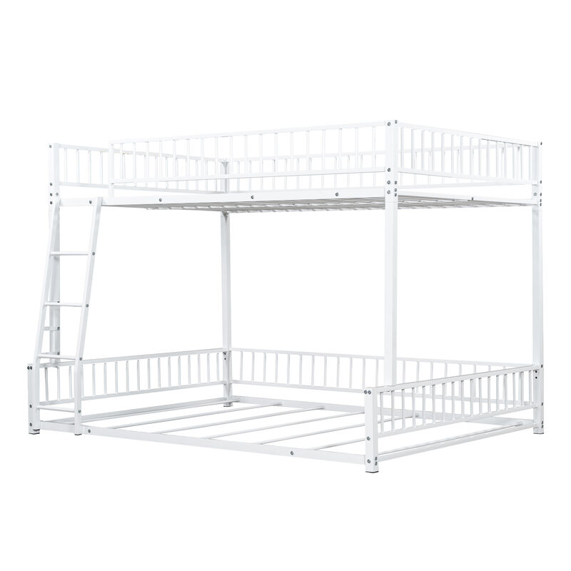 Merax Bunk Bed Frame with Ladder and Safety Guardrails