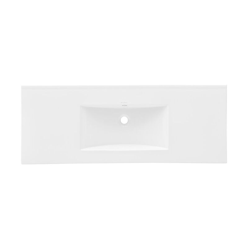 48" Zero Hole Vanity Sink Top in Glossy White image number 2