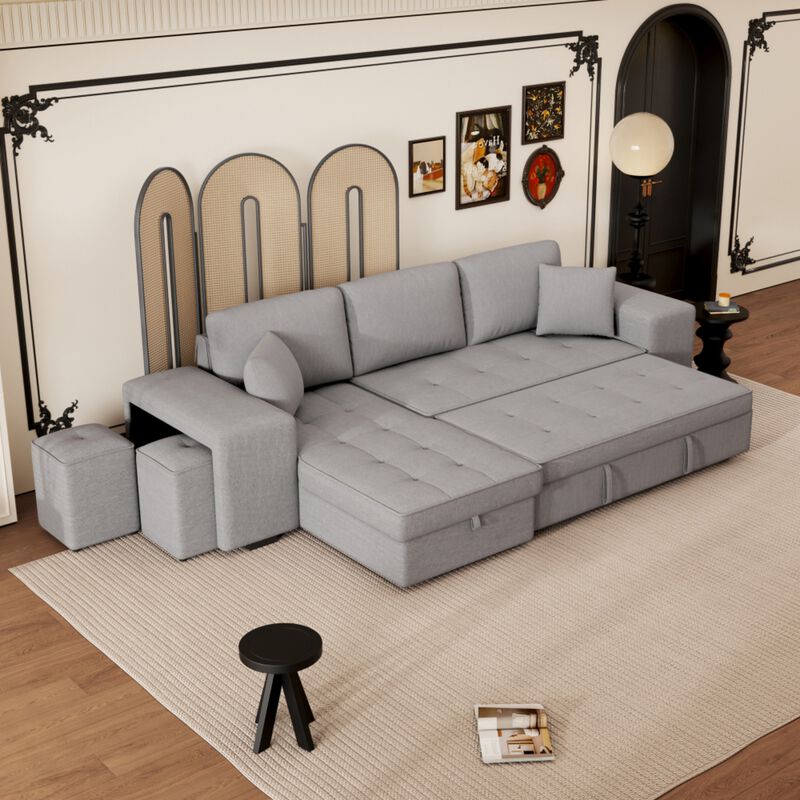 Torwuf Reversible Sleeper Sectional Sofa image number 2