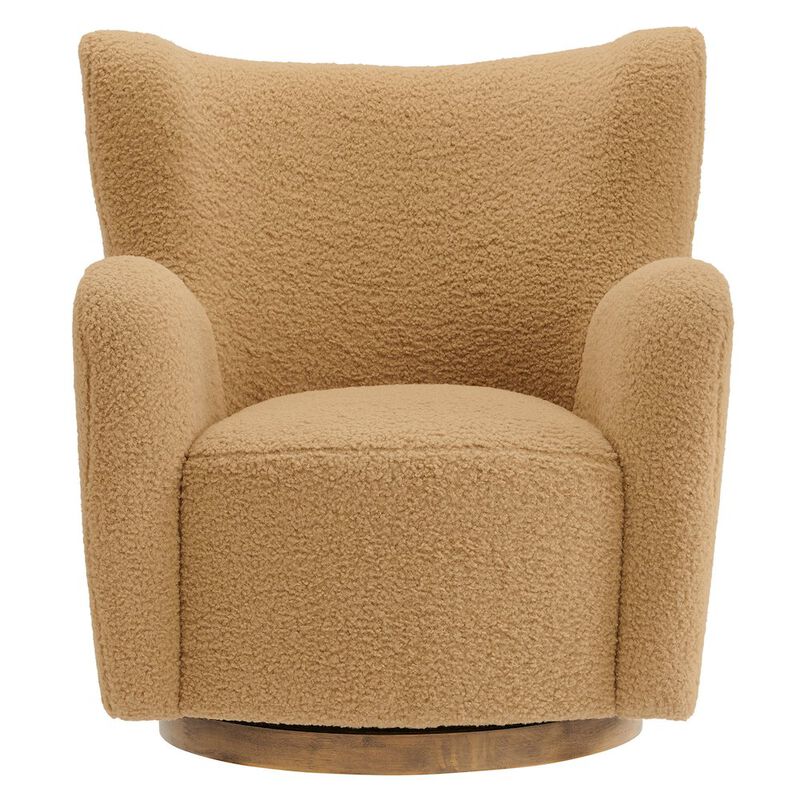Montrose Wingback Sherpa Swivel Accent Chair image number 5