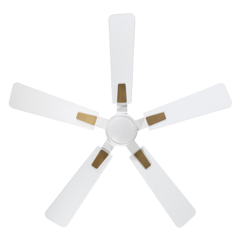 52" Modern Matte White Reversible Dimmable Smart Ceiling Fan with Light, APP Control and Remote image number 6