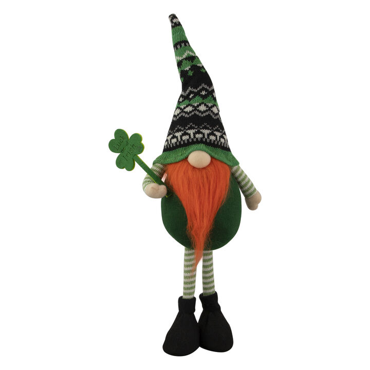 20" Green Leprechaun Boy Gnome Standing St Patrick's Day Figure