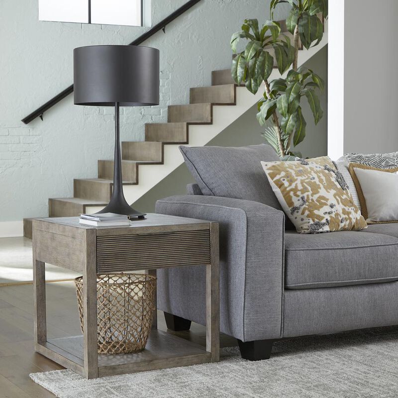 Liberty Furniture Bartlett Field End Table in Driftwood in Dusty Taupe Finish image number 2