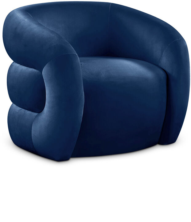 Meridian Furniture Roxbury Navy Velvet Accent Chair