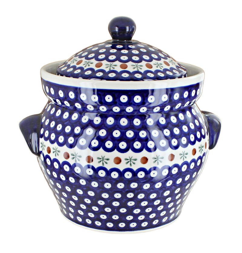 Blue Rose Polish Pottery Nature Large Container