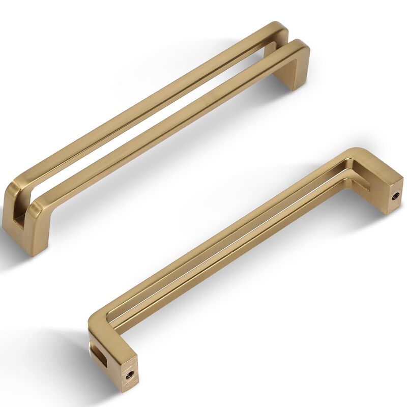 Vicycmc 5 Inch(128mm) Hole Center Champagne Bronze Zinc Alloy Solid Cabinet Pulls,Dresser Cabinet Handles Luxury Cabinet Pull Ha