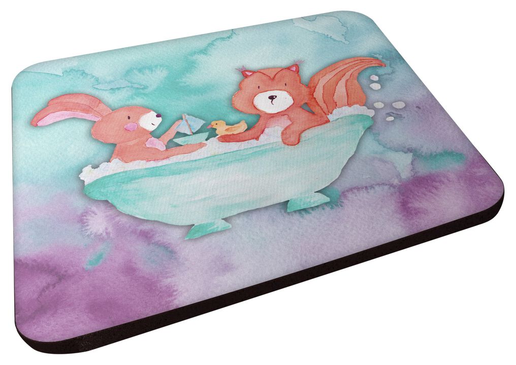 Caroline's Treasures Rabbit and Squirrel Bathing Watercolor Decorative coasters, 3.5, Multicolor