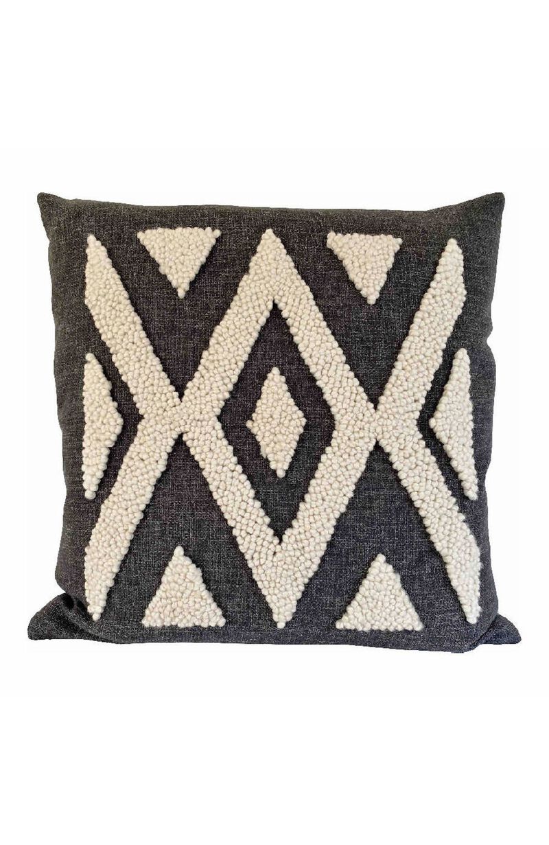 Punch Needle Ndebele Pillow - Cover + Insert