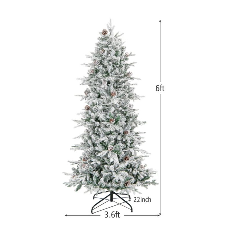 Hivvago 6/7.5 Feet Pre-lit Artificial Christmas Tree