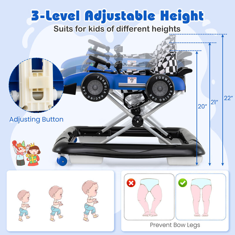 4-in-1 Baby Walker and Activity Center – Music, Adjustable Height & Interactive Play