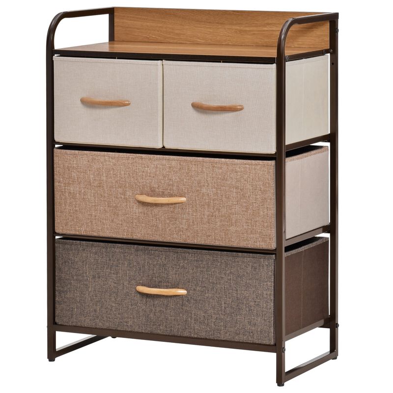 Hivvago 4-Drawer Storage Dresser with Steel Frame Organizer image number 0