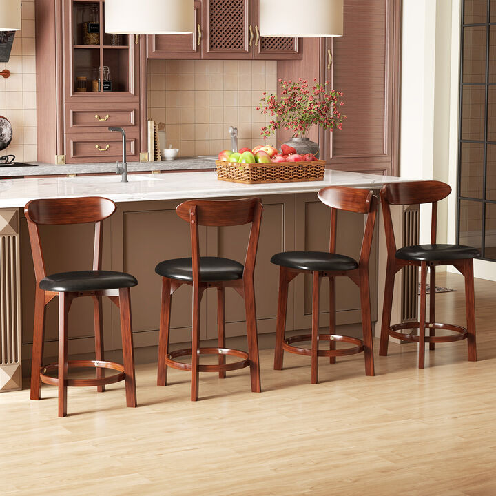 Armless Upholstered Cushioned Dining Chairs, Set of 2 for Kitchen Island