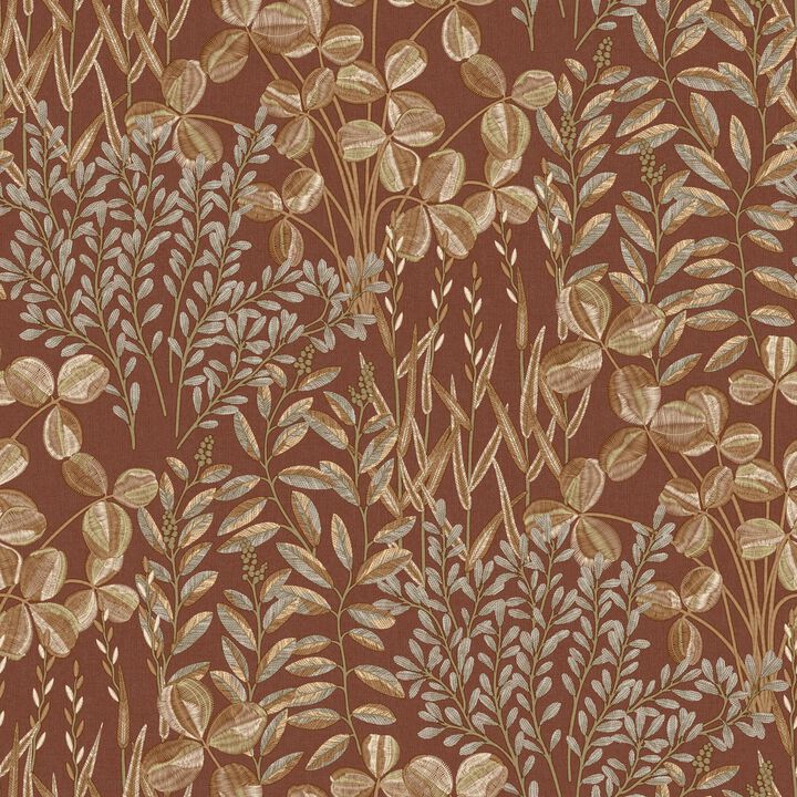 Inia Branched Leaves All-over Black Wallpaper INA78903